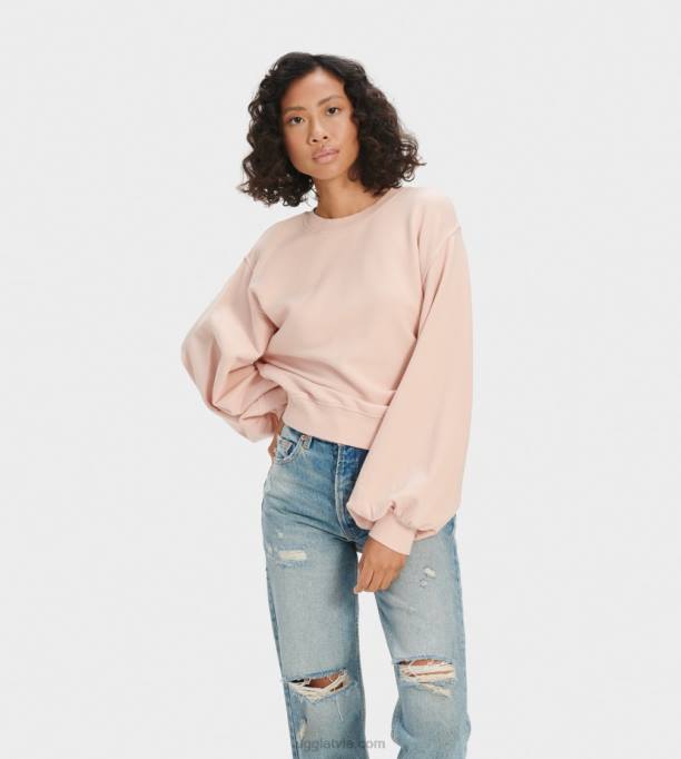sievietes UGG strauta balons sleeve crewneck Z48J1360 rožūdens