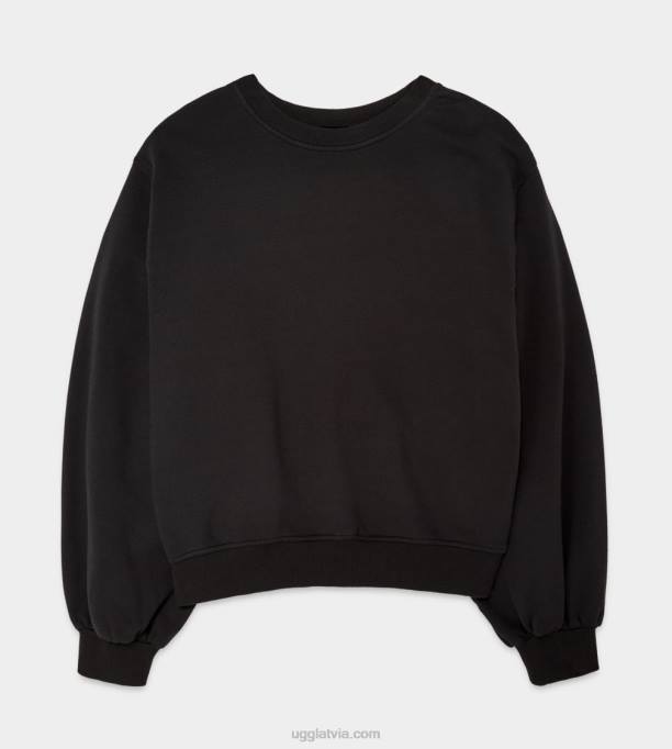 sievietes UGG strauta balons sleeve crewneck Z48J1362 melns