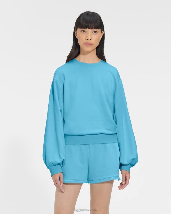 sievietes UGG strauta balons sleeve crewneck Z48J1363 Bahamu zils