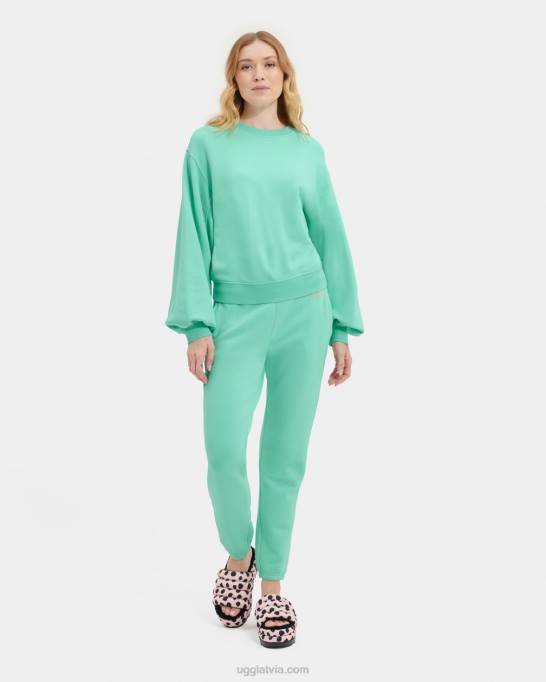 sievietes UGG strauta balons sleeve crewneck Z48J1364 bāli smaragds