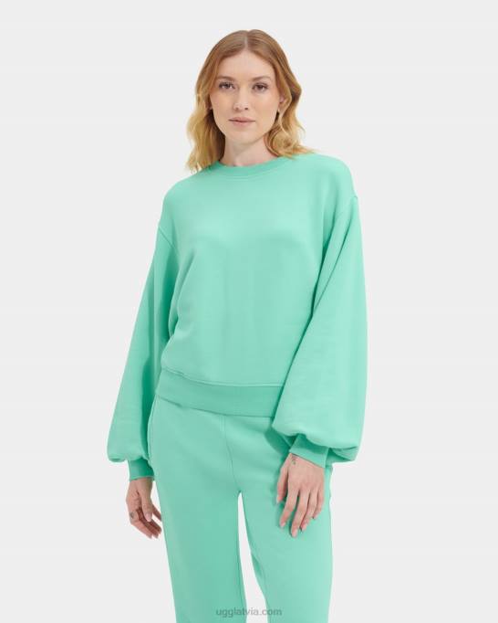 sievietes UGG strauta balons sleeve crewneck Z48J1364 bāli smaragds