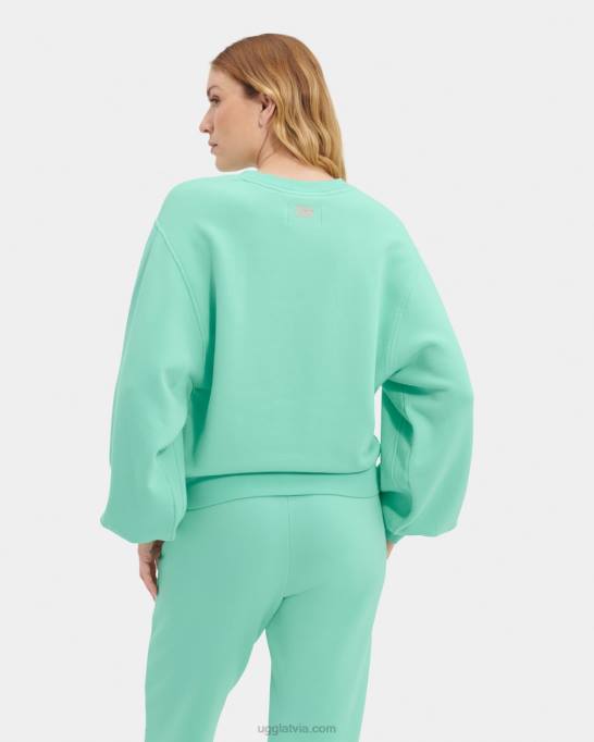 sievietes UGG strauta balons sleeve crewneck Z48J1364 bāli smaragds