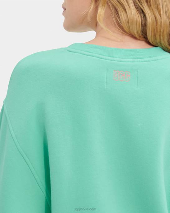 sievietes UGG strauta balons sleeve crewneck Z48J1364 bāli smaragds