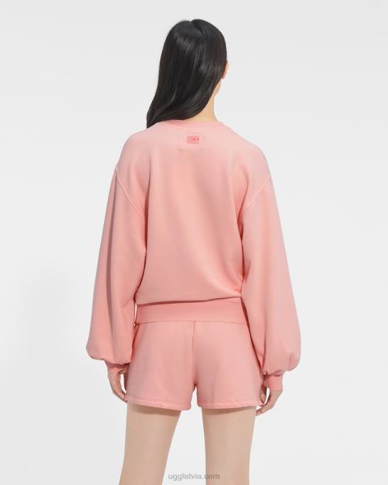 sievietes UGG strauta balons sleeve crewneck Z48J1365 rozā opāls