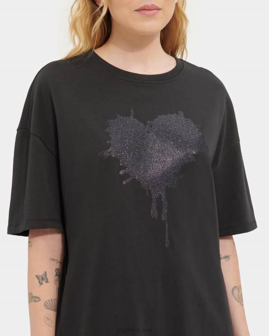 sievietes UGG Zoey t-krekla kleitas grafika Z48J179 melns