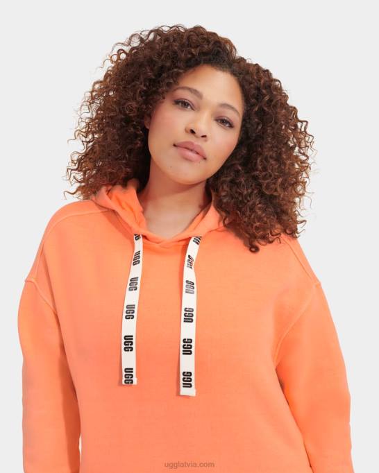 sievietes UGG aderīnas kapuces kleita Z48J1327 oranžais šerberts