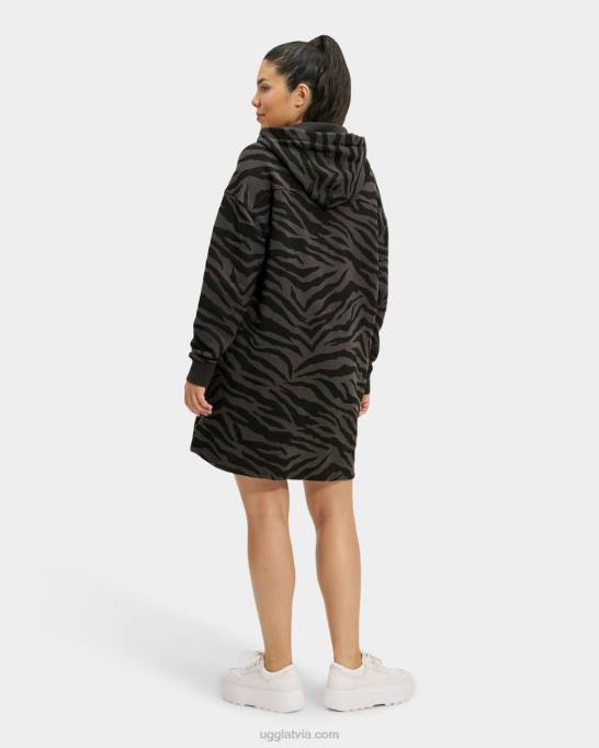 sievietes UGG aderyn hoodie kleita zebra Z48J169 melnā zebra