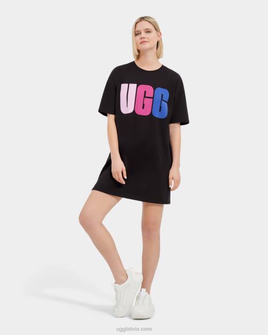 sievietes UGG alayah logo t-kreklu kleita Z48J2062 melns