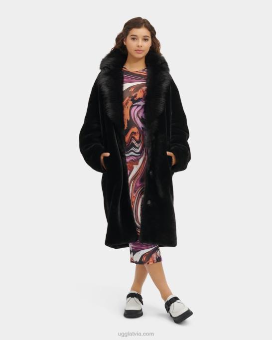 sievietes UGG Audree Shearling mētelis Z48J163 melns