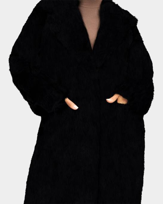 sievietes UGG avaline mākslīgās kažokādas mētelis Z48J1272 darva