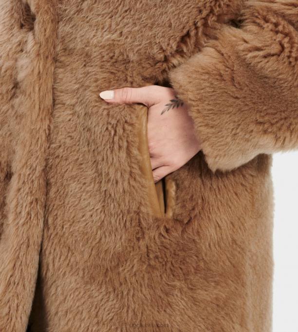 sievietes UGG esme garš shearling mētelis Z48J1173 amfora