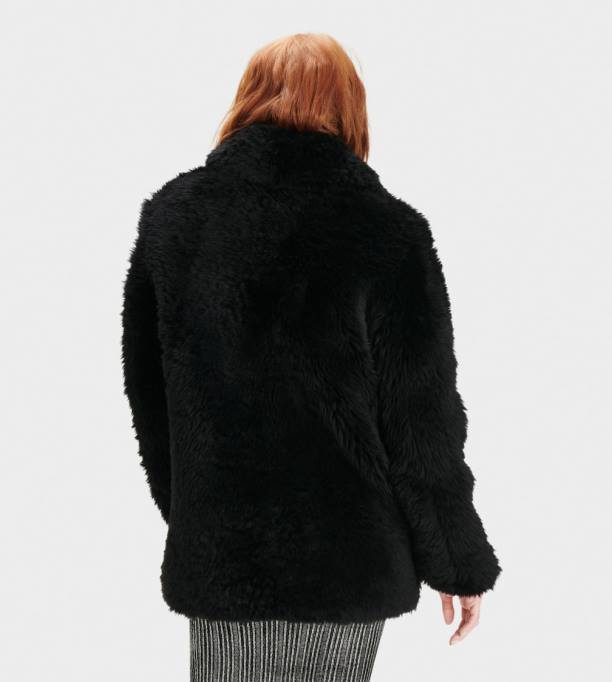 sievietes UGG liānas īss mētelis Z48J1172 melns