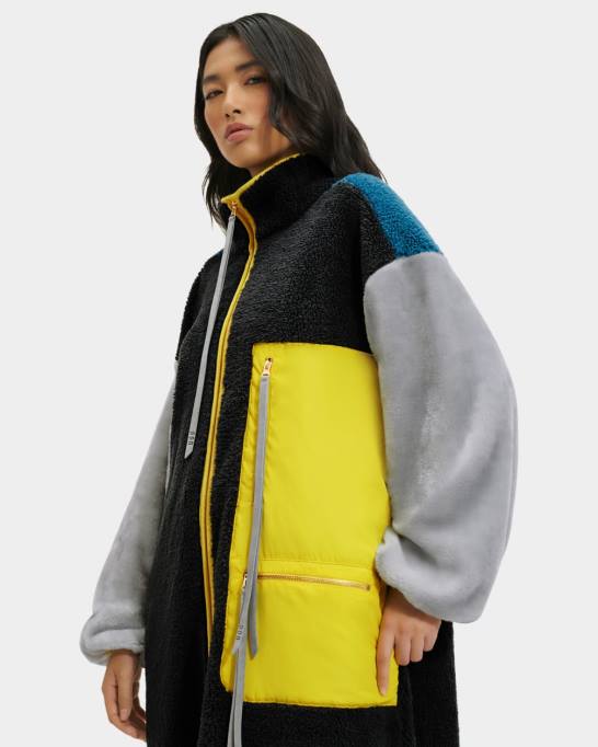 sievietes UGG marlēnas šerpas garais mētelis Z48J1336 tinte