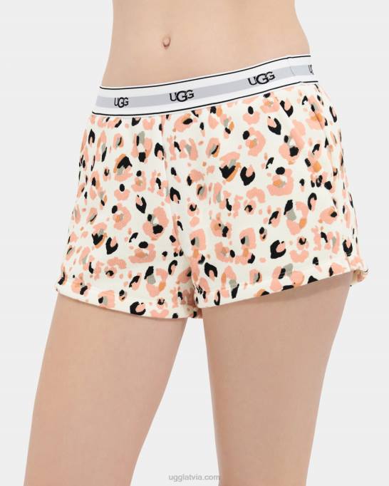 sievietes UGG albin šorti Z48J1285 krēmkrāsas leopards