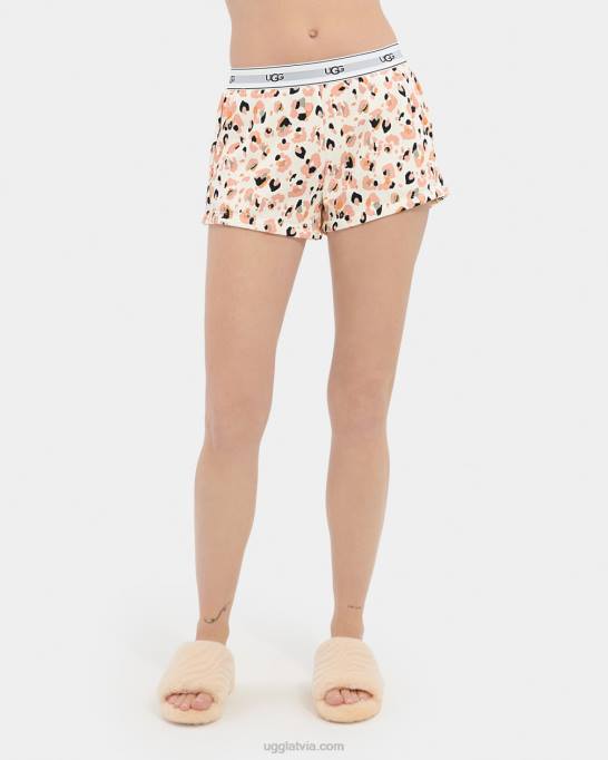 sievietes UGG albin šorti Z48J1285 krēmkrāsas leopards