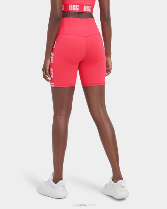 sievietes UGG hayleigh logo biker īss Z48J2191 flamingo rozā