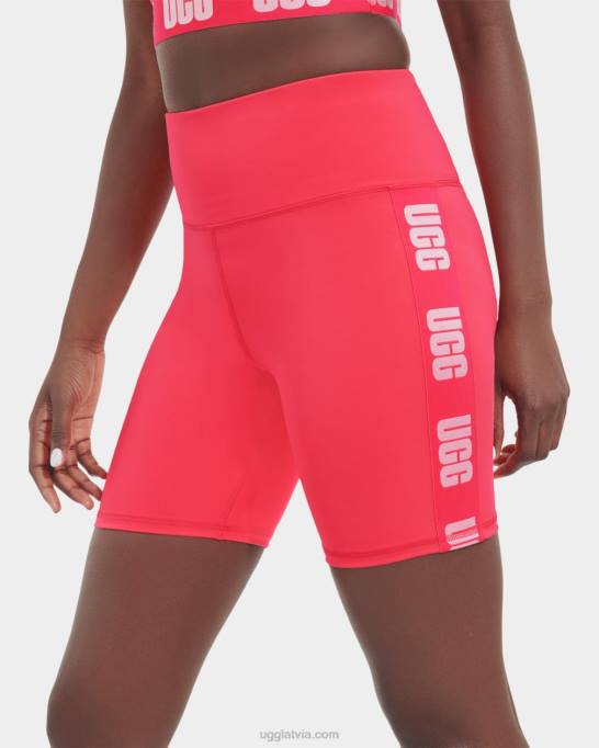 sievietes UGG hayleigh logo biker īss Z48J2191 flamingo rozā