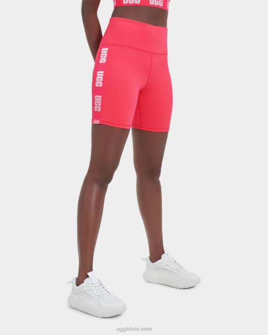 sievietes UGG hayleigh logo biker īss Z48J2191 flamingo rozā