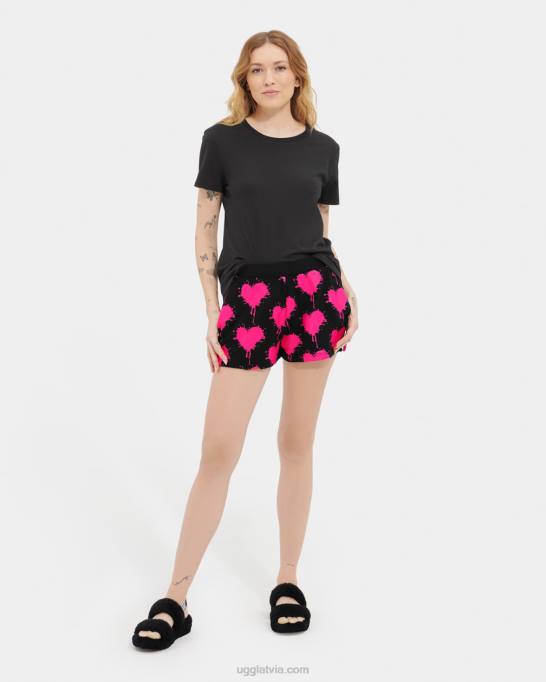 sievietes UGG noni īss Z48J180 melns/taffy rozā