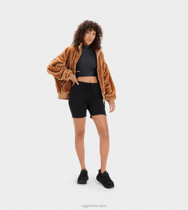 sievietes UGG zahara biker īss Z48J1300 melns