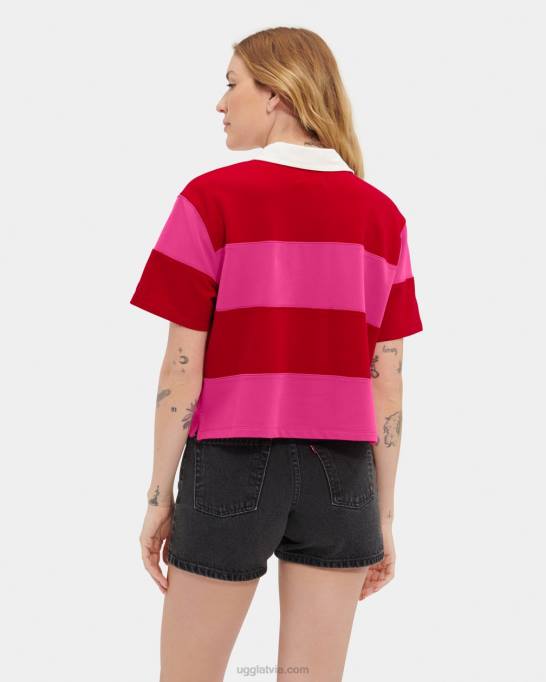 sievietes UGG Keon regbija polo krekls Z48J1150 lūpu krāsa sarkana/sārtināti rozā