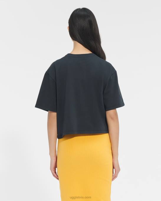 sievietes UGG fionna logo t-ka Z48J1322 melns balts