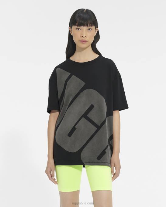 sievietes UGG jacqueline logo krekls Z48J1321 melns/ogles