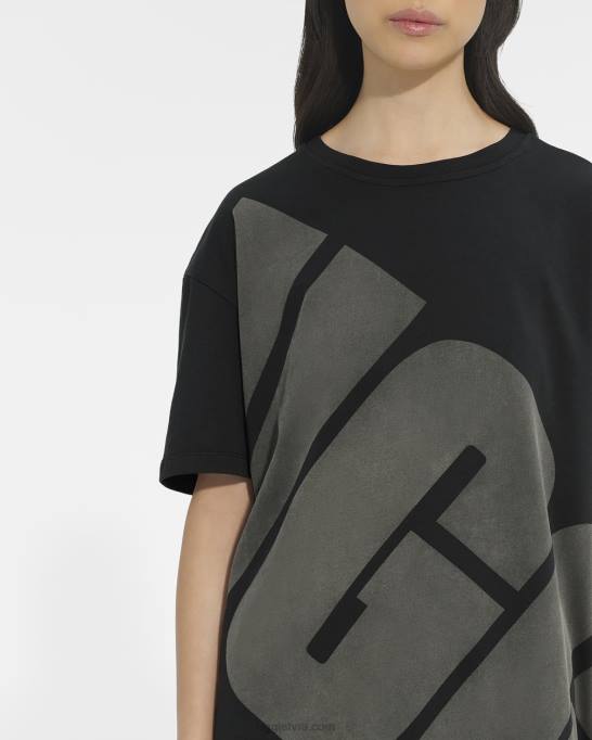 sievietes UGG jacqueline logo krekls Z48J1321 melns/ogles