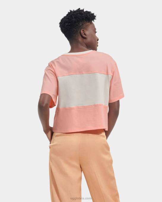 sievietes UGG jordene krāsainu logo t-ka Z48J2166 rozā opāls