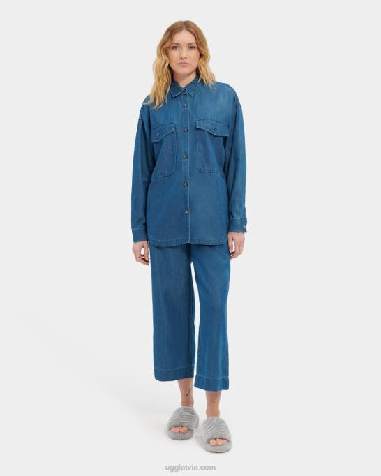 sievietes UGG kimya krekls ar garām piedurknēm Z48J92 džinsa audums