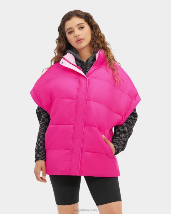 sievietes UGG Sydnee atgriezeniskā veste Z48J1222 neona rozā/rozā kvarcs