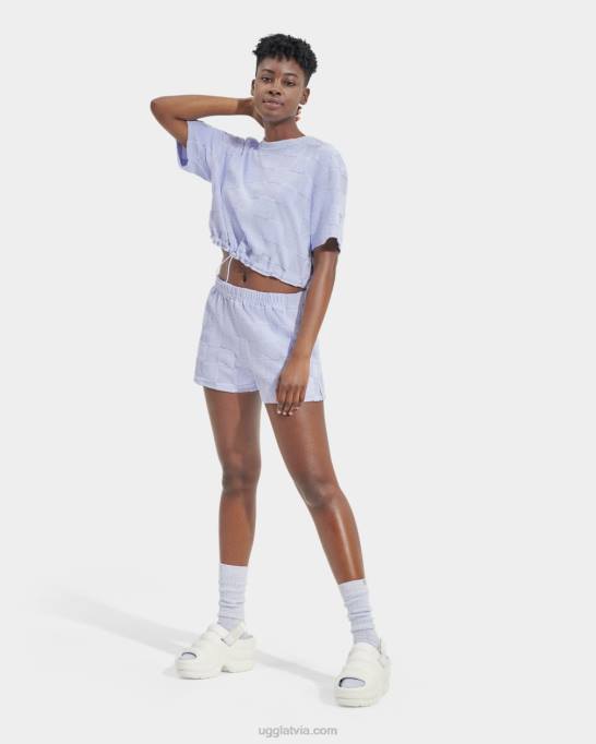 sievietes UGG teagin īsu piedurkņu top check Z48J879 okeāna migla