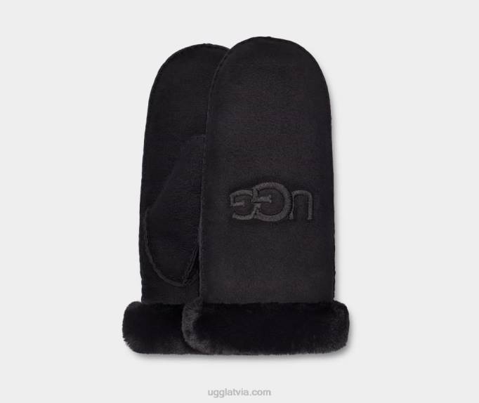 sievietes UGG cimdiņš ar izšuvumu Z48J1370 melns
