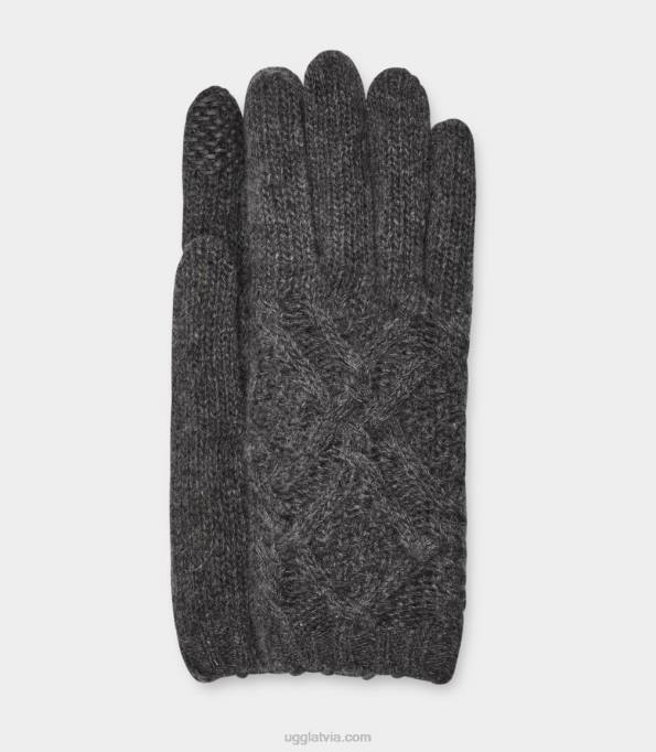 sievietes UGG desmond kabeļa adīts cimds Z48J1349 vidēji viršu pelēks