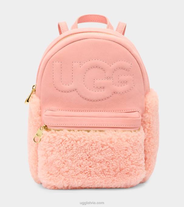 sievietes UGG dannie ii mini mugursoma aitādas Z48J1205 rozā opāls