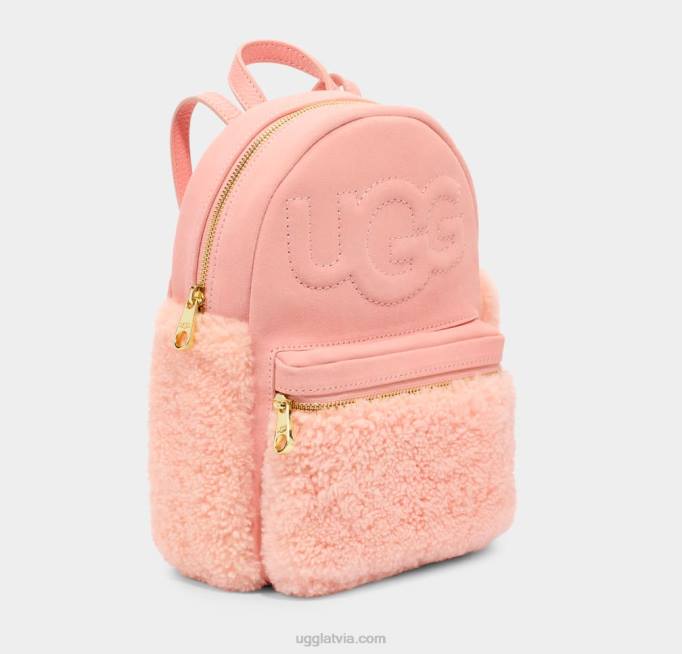 sievietes UGG dannie ii mini mugursoma aitādas Z48J1205 rozā opāls