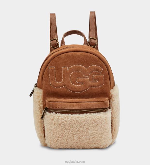 sievietes UGG dannie ii mini mugursoma aitādas Z48J166 kastanis