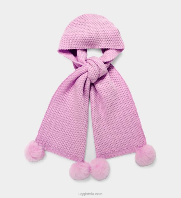 sievietes UGG aislinn šūnveida šalle ar pom Z48J171 rozā kvarcs