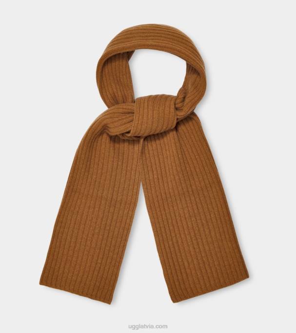 sievietes UGG pryce rib adīt šalli Z48J1197 cammello scuro