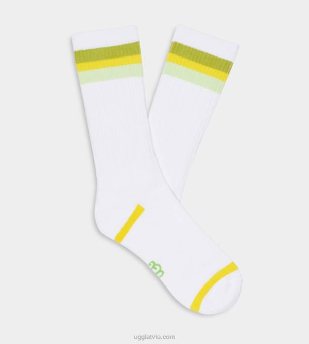 sievietes UGG Clare three stripe crew zeķe Z48J655 edamame multi