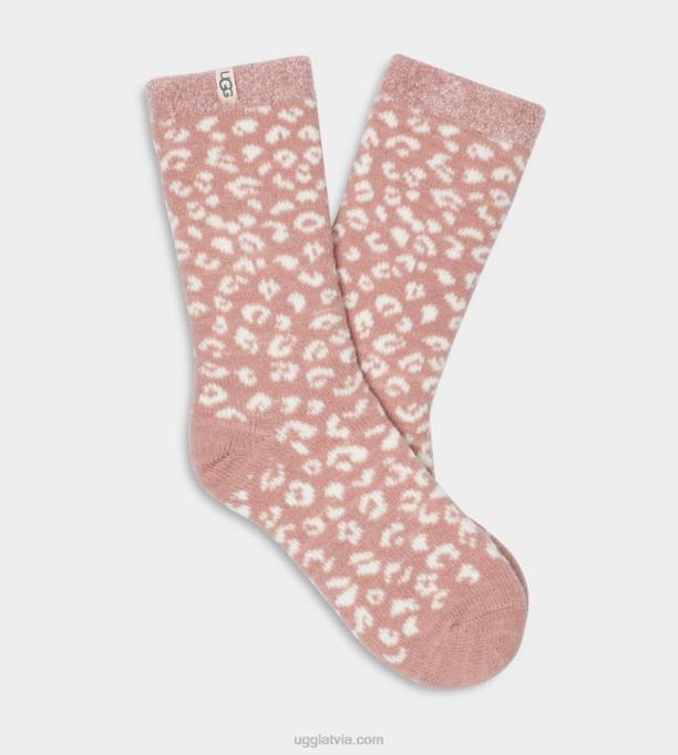 sievietes UGG josephine flīsa odere zeķes Z48J644 klints leopards