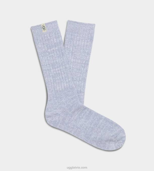 sievietes UGG rib adīt slouchy apkalpes zeķes Z48J2106 islandes zils