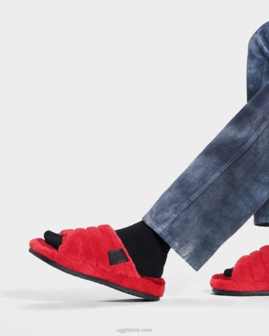 vīriešiem UGG pūka tevi Z48J1627 samba sarkanā pūka