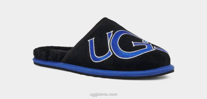 vīriešiem UGG scuff logo ii Z48J227 melns/neptūns