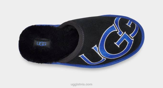 vīriešiem UGG scuff logo ii Z48J227 melns/neptūns