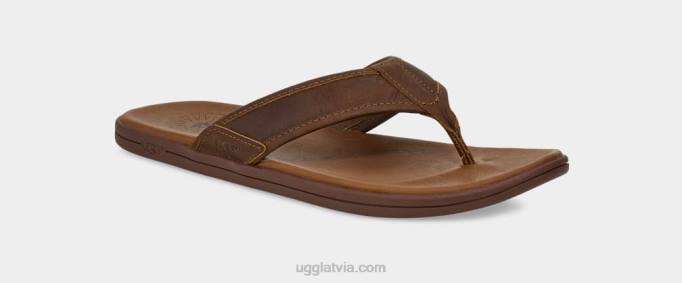 vīriešiem UGG piejūras ādas flip flop Z48J1549 bagāža