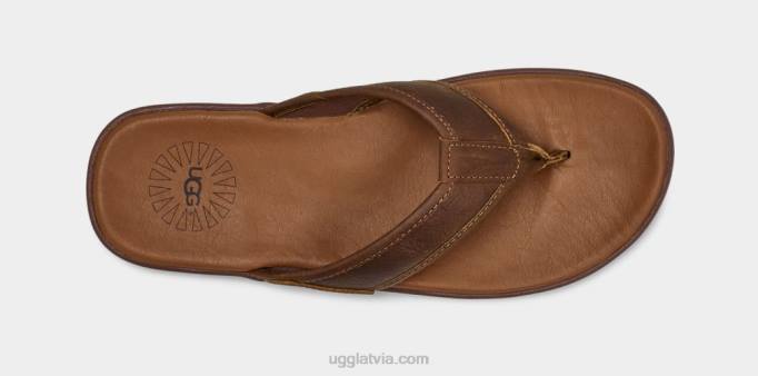 vīriešiem UGG piejūras ādas flip flop Z48J1549 bagāža