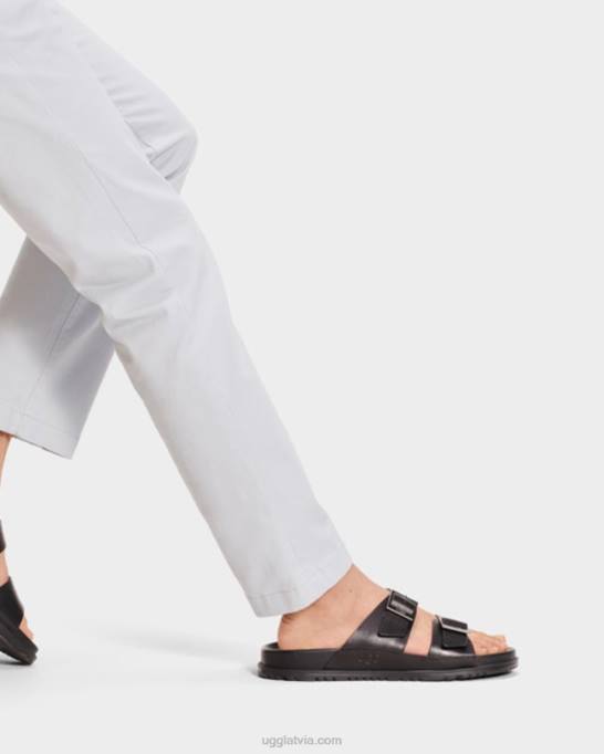 vīriešiem UGG wainscott sprādzes slidkalniņš Z48J1404 melna āda