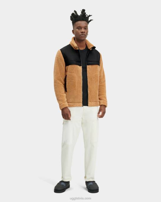 vīriešiem UGG Seta bloķēta šerpu jaka Z48J1863 miso/darva