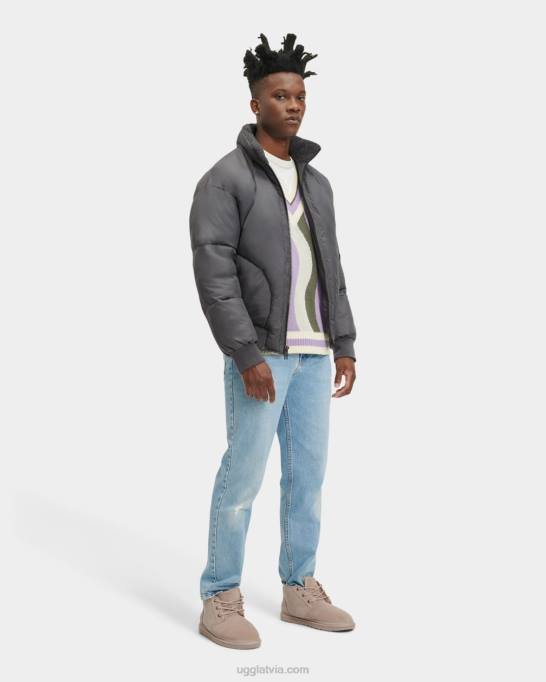 vīriešiem UGG damion sherpa puffer jaka Z48J1892 tumši pelni